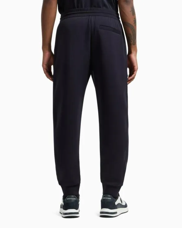 Jogger Pants In Sweatshirt With Contrasting Inserts Navyblue Men Armani Matching Sets