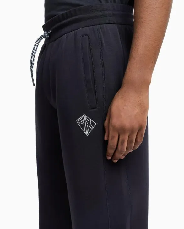 Jogger Pants In Sweatshirt With Contrasting Inserts Navyblue Men Armani Matching Sets