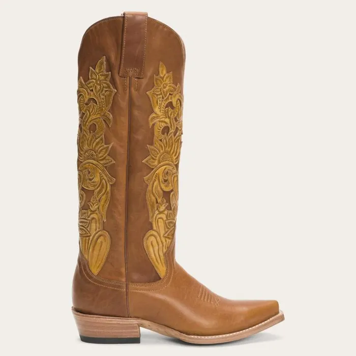 Jules Hand Tooled Leather Boot Brown Women Stetson Western