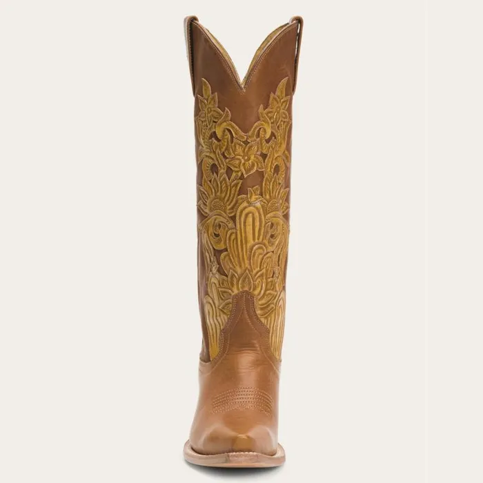 Jules Hand Tooled Leather Boot Brown Women Stetson Western
