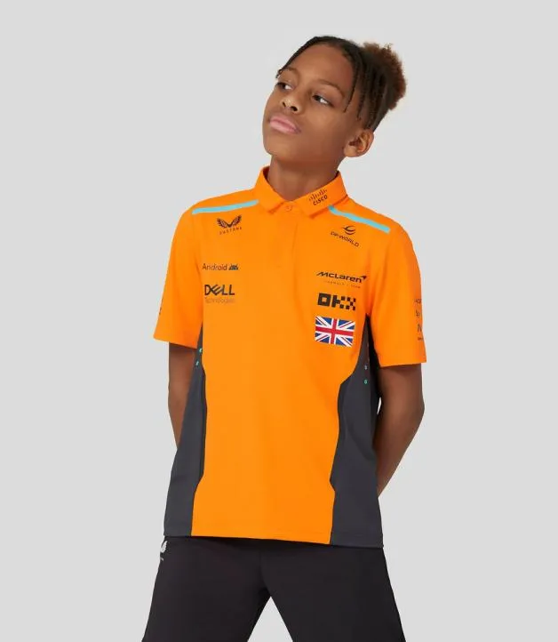 Junior Castore Junior McLaren Official Teamwear Polo Shirt Lando Norris Formula 1 Junior Castore Junior McLaren Official Teamwear Polo Shirt Lando Norris Formula 1