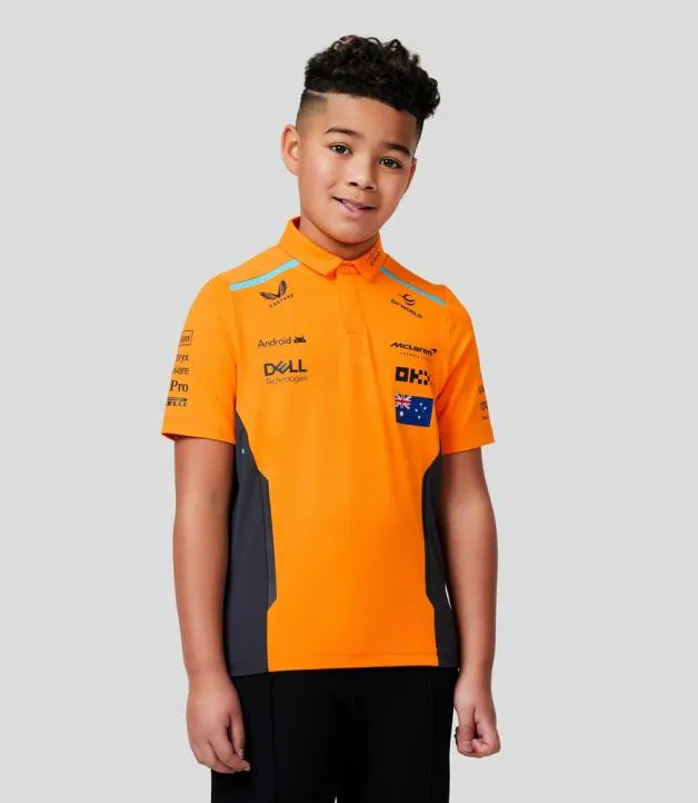 Junior Castore Junior McLaren Official Teamwear Polo Shirt Oscar Piastri Formula 1 Junior Castore Junior McLaren Official Teamwear Polo Shirt Oscar Piastri Formula 1