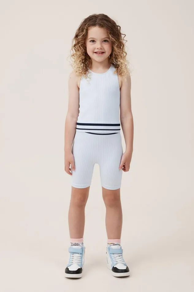 Kali Seamfree Tank Morning Bluein The Navy Stripe Girls Cotton On Tops and TShirts Kali Seamfree Tank Morning Bluein The Navy Stripe Girls Cotton On Tops and TShirts
