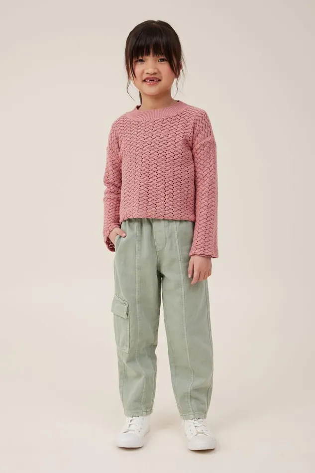 Katie Cargo Pant Deep Sage Girls Cotton On Leggings Pants and Jeans Katie Cargo Pant Deep Sage Girls Cotton On Leggings Pants and Jeans