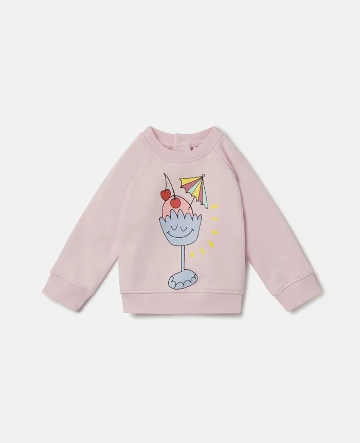 Kids Baby Girls Stella McCartney Summer Cocktail Sweatshirt Pink