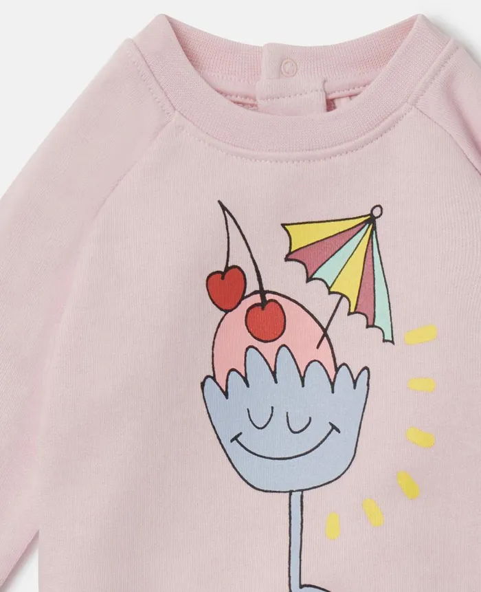 Kids Baby Girls Stella McCartney Summer Cocktail Sweatshirt Pink