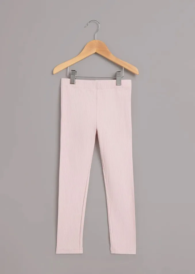Kids Bottoms Whistles Pink Ribbed Leggings