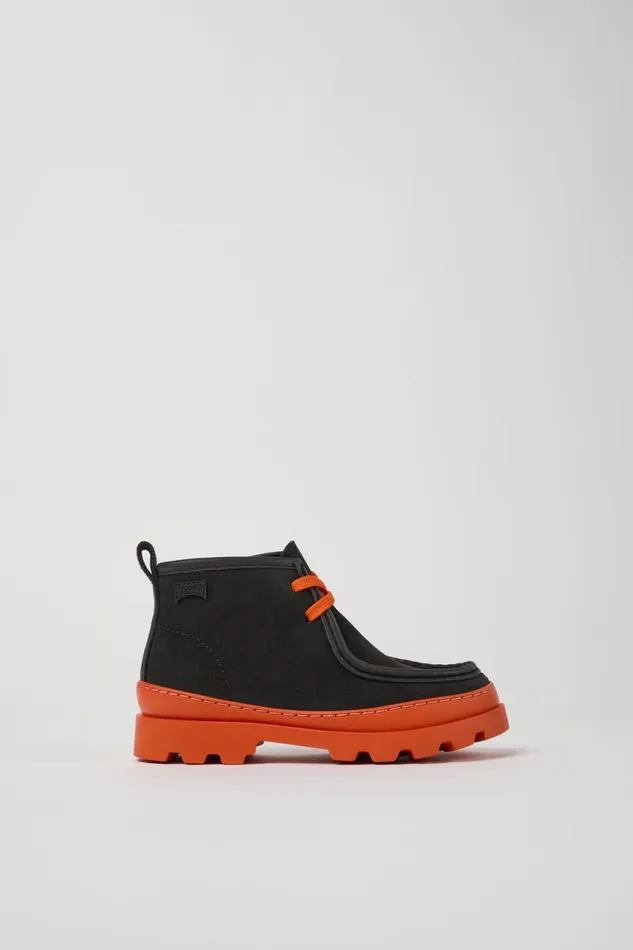 Kids Camper Boots Brutus Grey Leather And Nubuck Ankle Boots For Kids Kids Camper Boots Brutus Grey Leather And Nubuck Ankle Boots For Kids