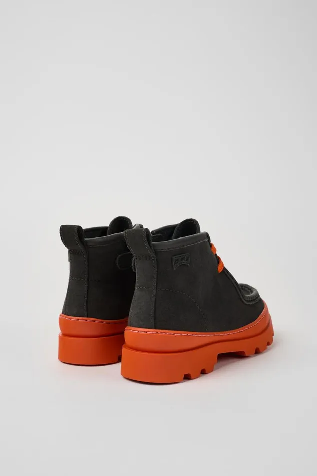 Kids Camper Boots Brutus Grey Leather And Nubuck Ankle Boots For Kids Kids Camper Boots Brutus Grey Leather And Nubuck Ankle Boots For Kids