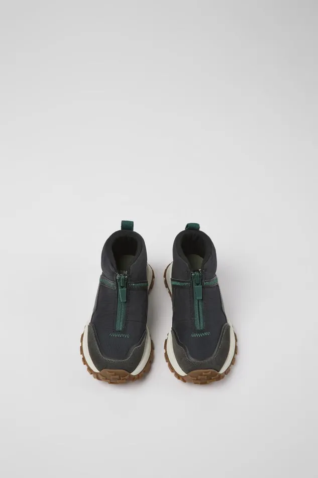 Kids Camper Boots Drift Trail Black Textile And Leather Sneakers For Kids Kids Camper Boots Drift Trail Black Textile And Leather Sneakers For Kids