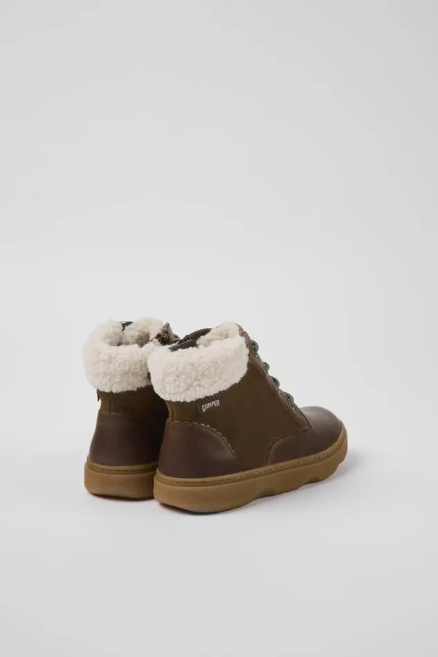 Kids Camper Boots Kiddo Brown Leather And Nubuck Ankle Boots For Kids Kids Camper Boots Kiddo Brown Leather And Nubuck Ankle Boots For Kids
