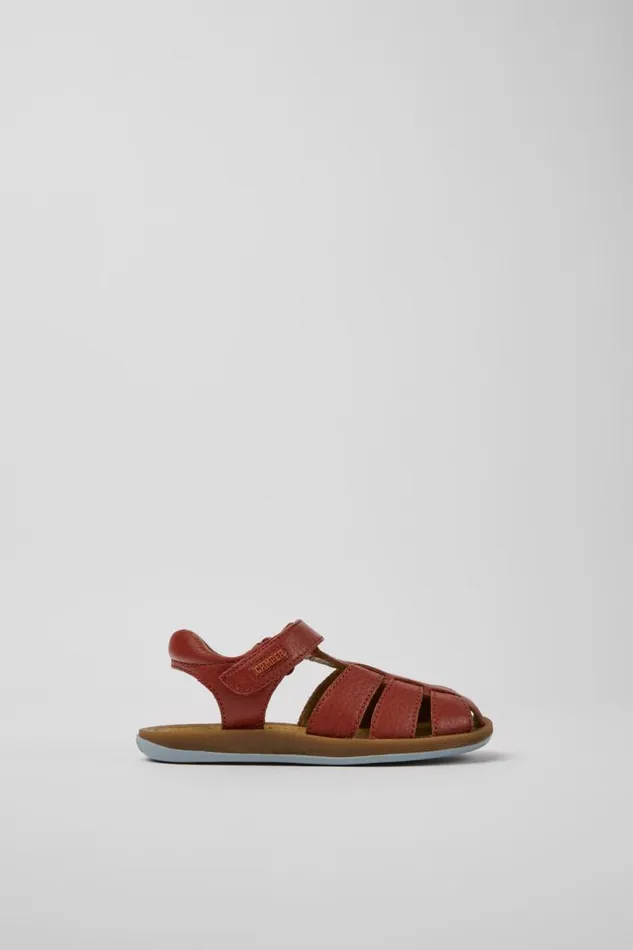 Kids Camper Sandals Bicho Red Leather Sandals For Kids Kids Camper Sandals Bicho Red Leather Sandals For Kids