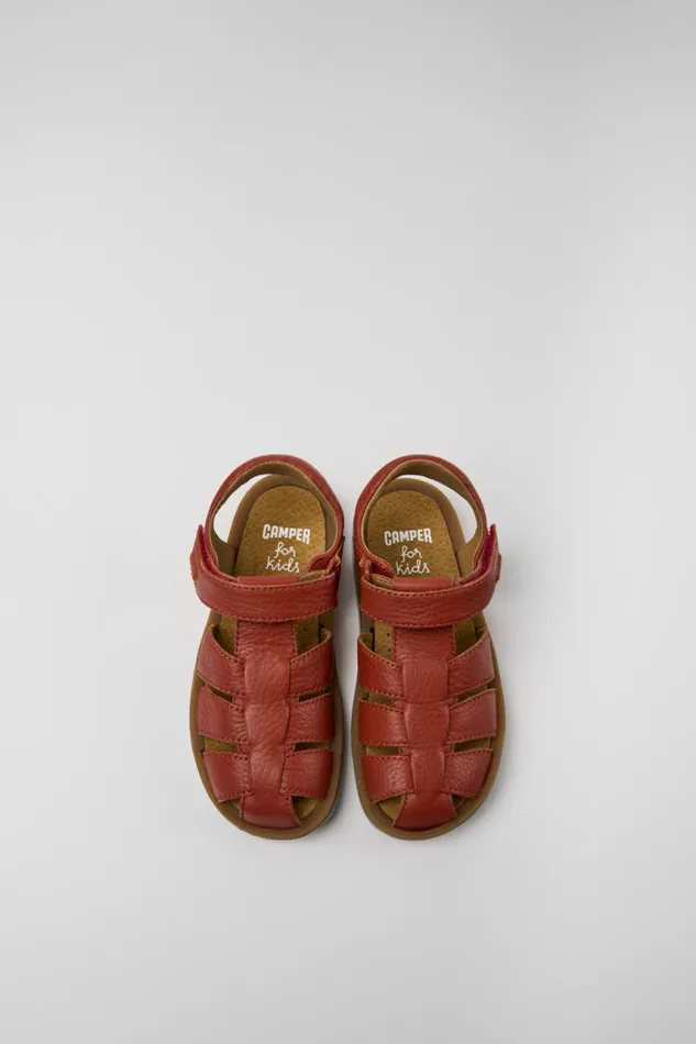 Kids Camper Sandals Bicho Red Leather Sandals For Kids Kids Camper Sandals Bicho Red Leather Sandals For Kids