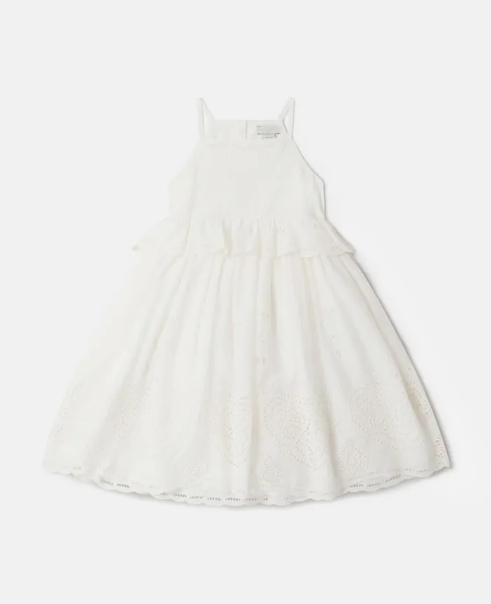 Kids Dresses and Jumpsuits Stella McCartney Embroidery Anglaise Cotton Dress White Kids Dresses and Jumpsuits Stella McCartney Embroidery Anglaise Cotton Dress White