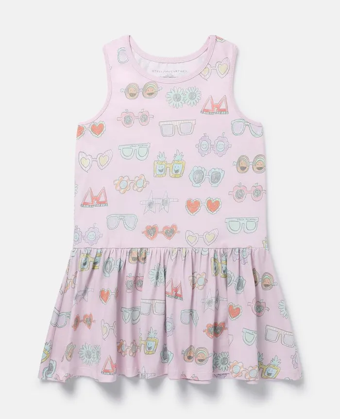 Kids Dresses and Jumpsuits Stella McCartney Sunglasses Doodle Print Sleeveless Dress Pink Kids Dresses and Jumpsuits Stella McCartney Sunglasses Doodle Print Sleeveless Dress Pink