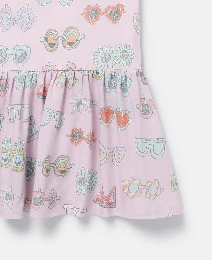 Kids Dresses and Jumpsuits Stella McCartney Sunglasses Doodle Print Sleeveless Dress Pink