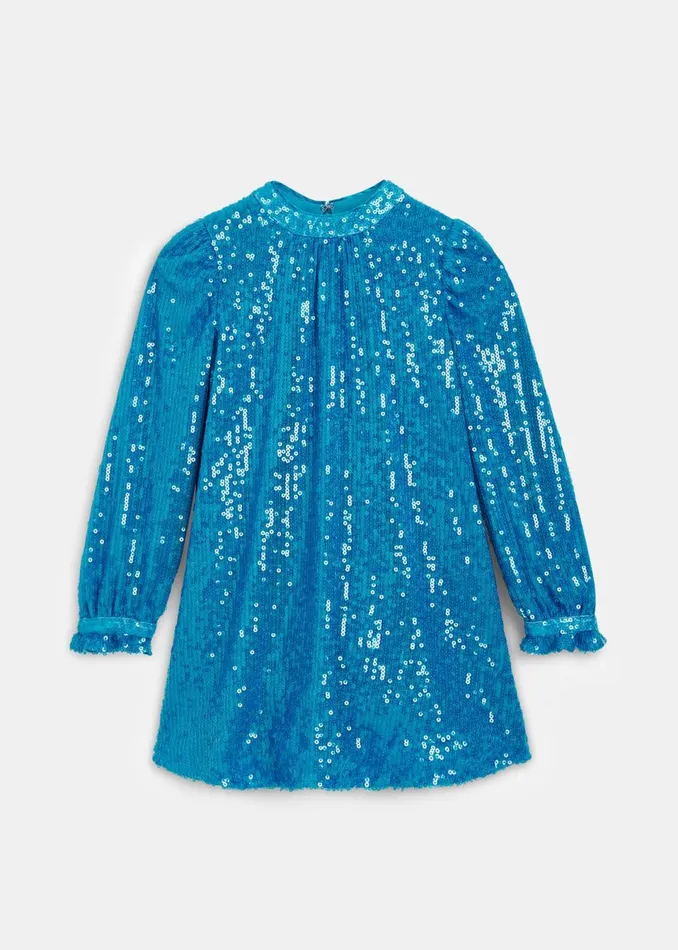 Kids Dresses and Jumpsuits Whistles Blue Sadie Sequin Dress