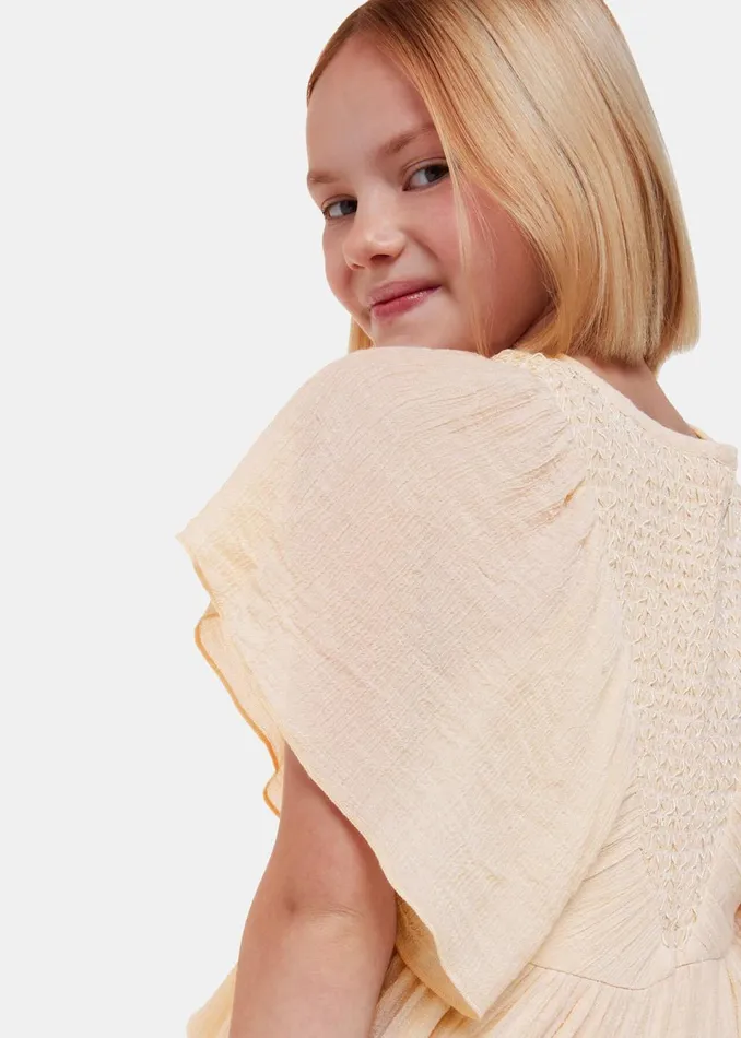 Kids Dresses and Jumpsuits Whistles Neutral Willa Smocked Dress