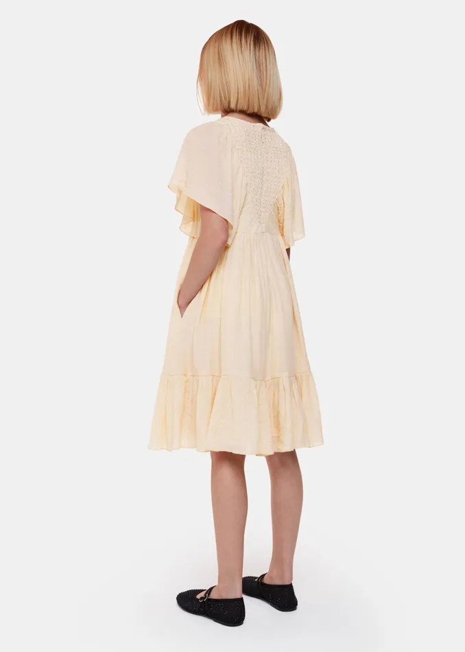 Kids Dresses and Jumpsuits Whistles Neutral Willa Smocked Dress