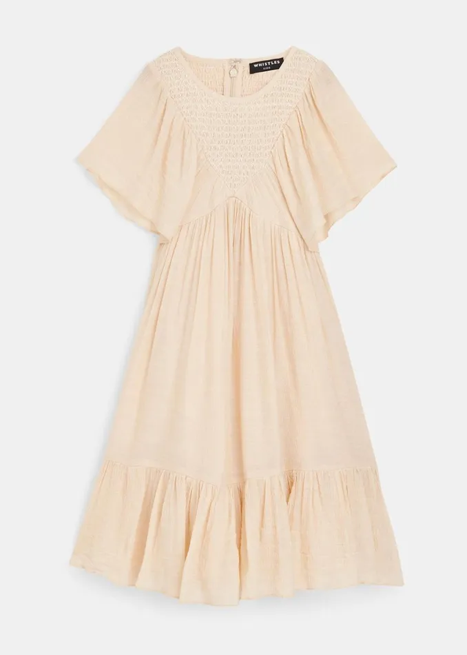 Kids Dresses and Jumpsuits Whistles Neutral Willa Smocked Dress
