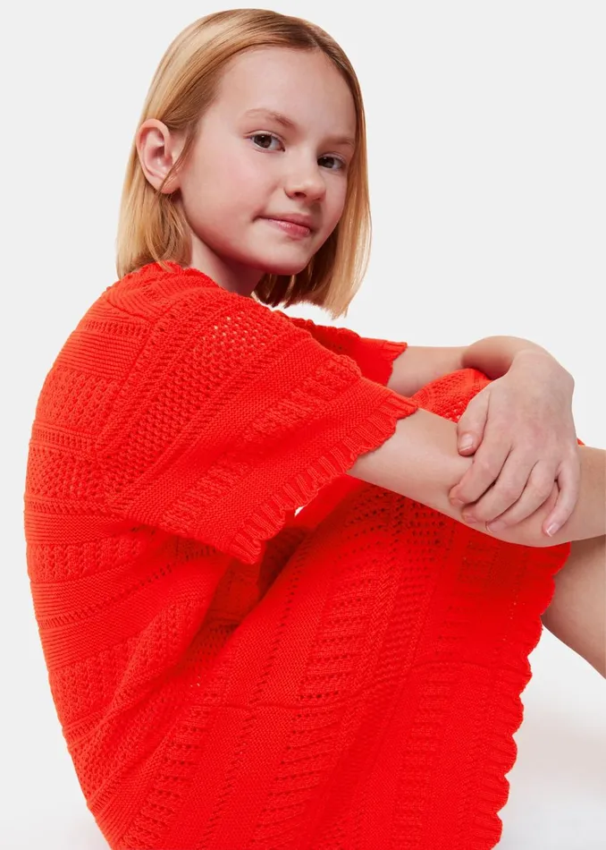 Kids Dresses and Jumpsuits Whistles Red Crochet Knit Midi Dress