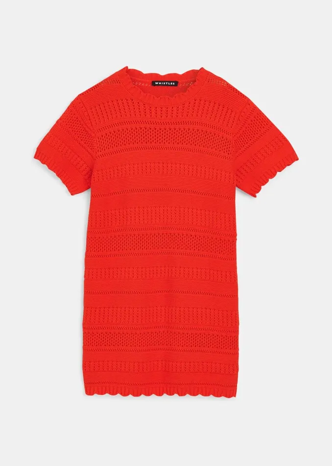 Kids Dresses and Jumpsuits Whistles Red Crochet Knit Midi Dress