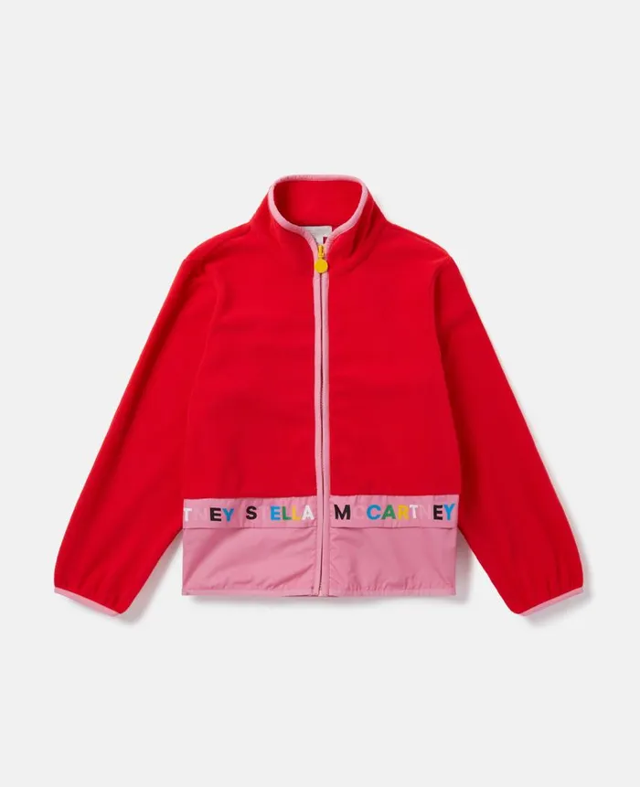 Kids Outerwear Stella McCartney Logo Tape Zip Jacket Red
