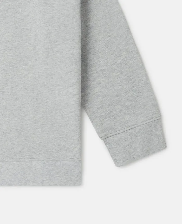 Kids TShirts And Sweatshirt Stella McCartney Logo Disc Sweatshirt Grey Melange