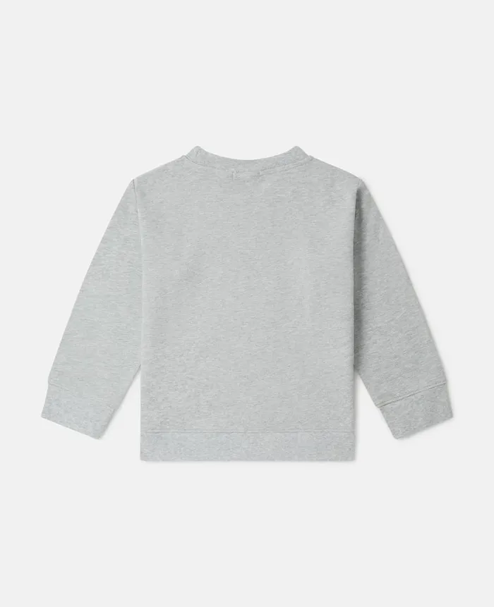 Kids TShirts And Sweatshirt Stella McCartney Logo Disc Sweatshirt Grey Melange
