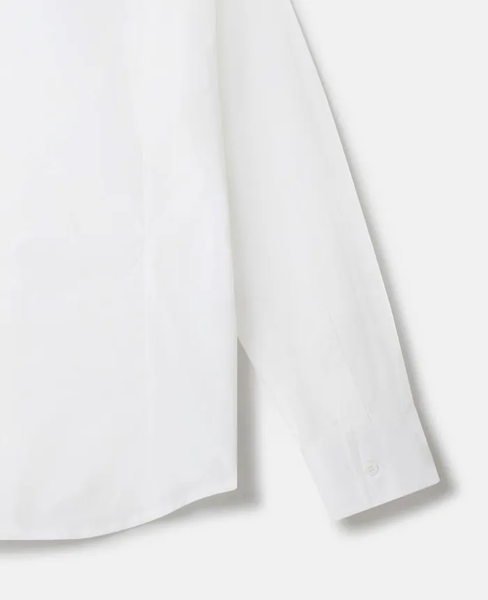 Kids TShirts And Sweatshirt Stella McCartney Oxford Shirt With Bowtie White