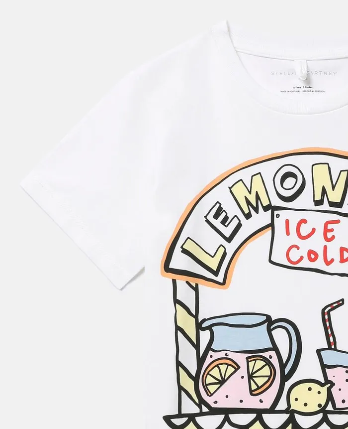 Kids TShirts And Tops Stella McCartney Lemonade Stand TShirt Ivory