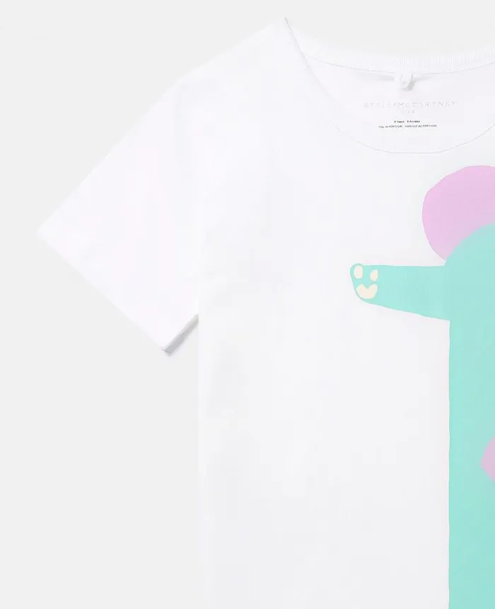 Kids TShirts And Tops Stella McCartney Seahorse Motif TShirt Ivory
