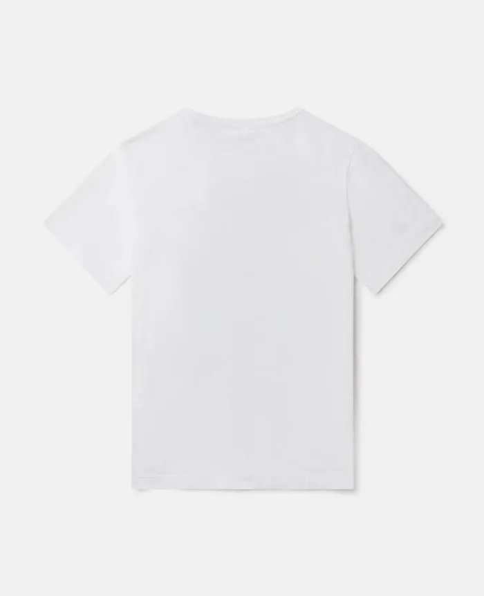 Kids TShirts And Tops Stella McCartney Wish You Were Here Slogan TShirt White