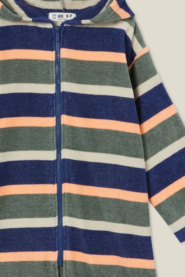 Kids Zip Thru Hooded Towel In The Navymulti Stripe Boys Cotton On Swimwear Kids Zip Thru Hooded Towel In The Navymulti Stripe Boys Cotton On Swimwear