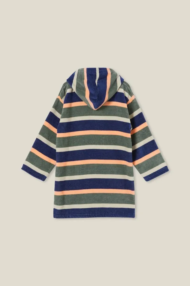 Kids Zip Thru Hooded Towel In The Navymulti Stripe Boys Cotton On Swimwear Kids Zip Thru Hooded Towel In The Navymulti Stripe Boys Cotton On Swimwear