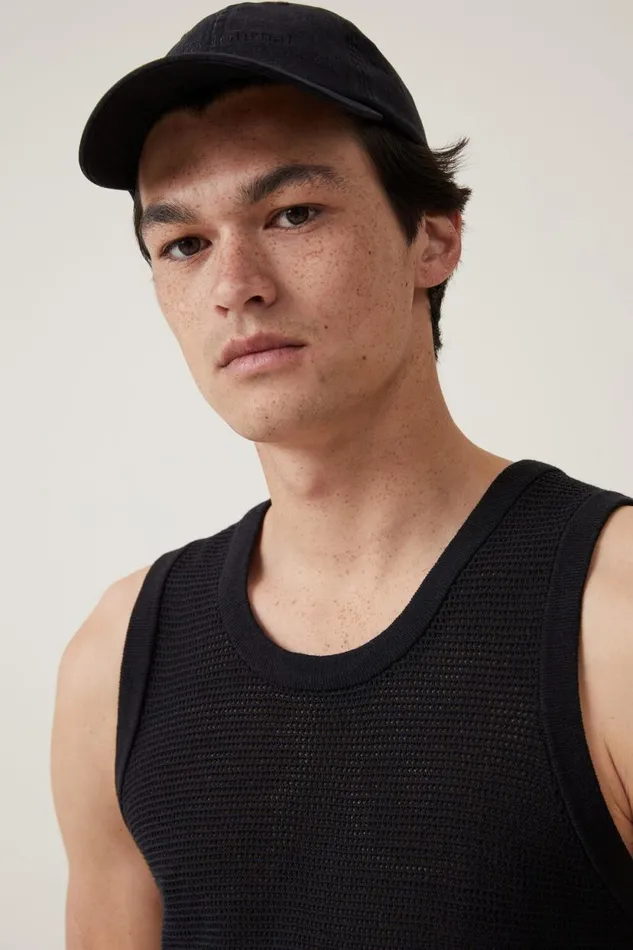 Knit Tank Washed Black Men Cotton On Tees and Tanks Knit Tank Washed Black Men Cotton On Tees and Tanks