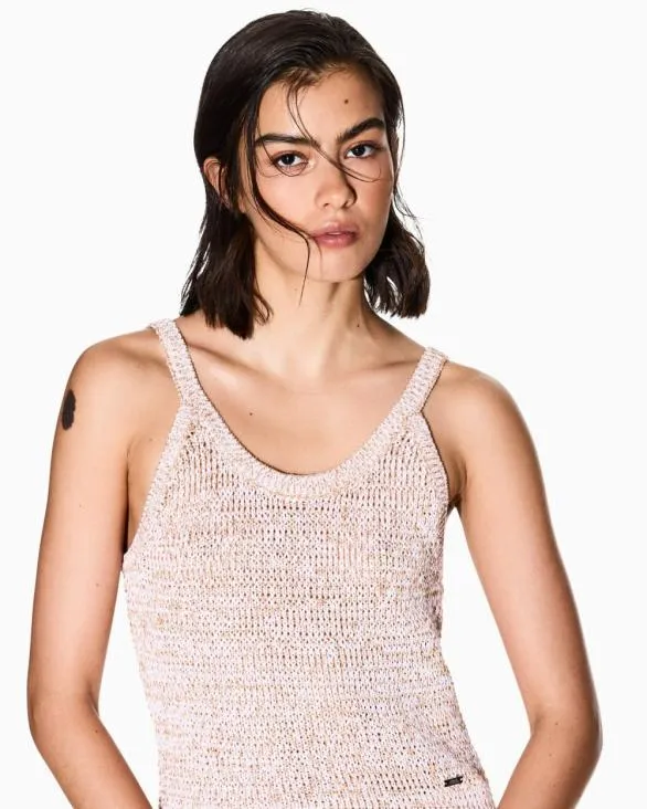 Knitted Tops Pink Women Armani Knitwear Knitted Tops Pink Women Armani Knitwear