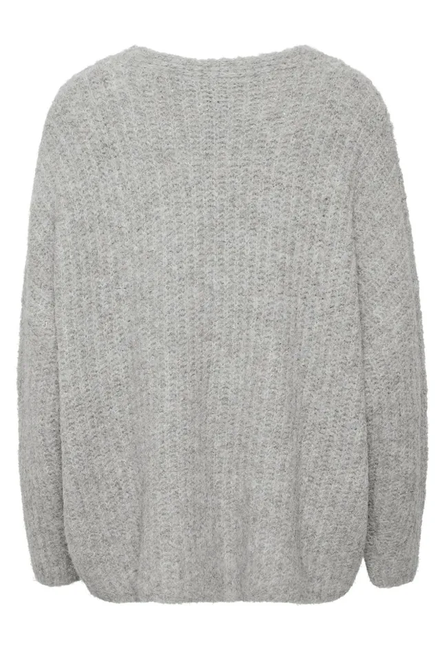 Knitwear and Cardigans Women CULTURE CUbrava Knitted Sweater Light Grey Melange