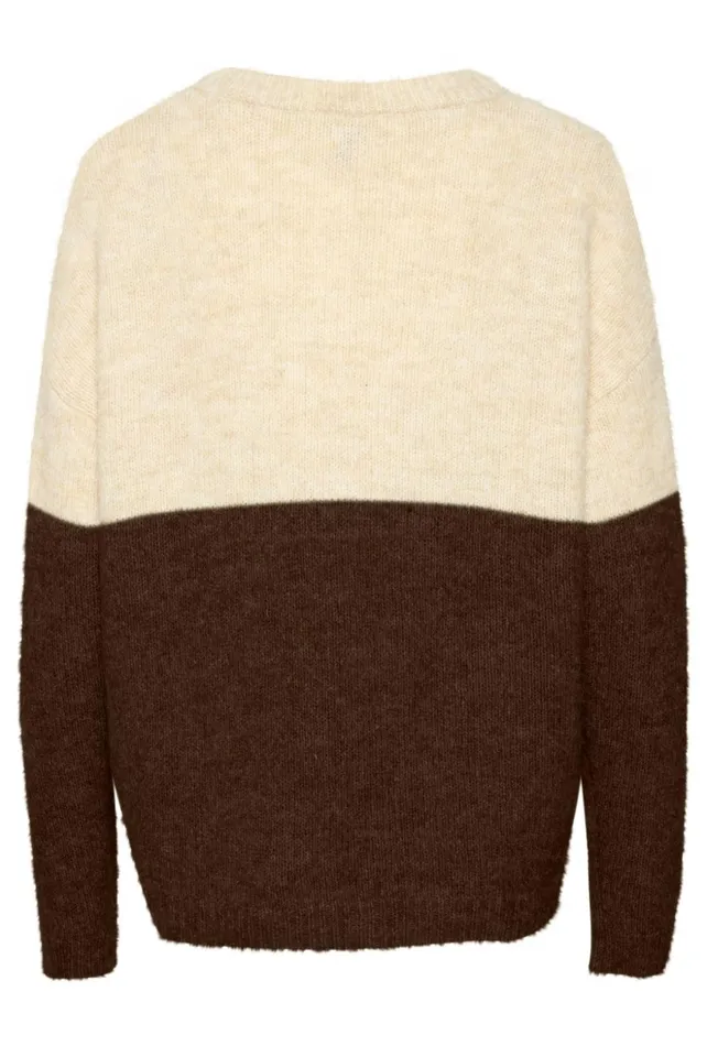 Knitwear and Cardigans Women CULTURE CUkimmy Pullover Oyster Potting Soil Melange