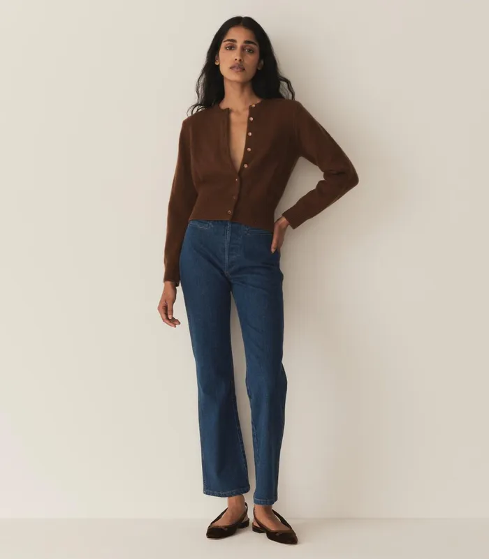 Knitwear Women DEN Fairchild Cashmere Cardigan Cordovan Knitwear Women DEN Fairchild Cashmere Cardigan Cordovan