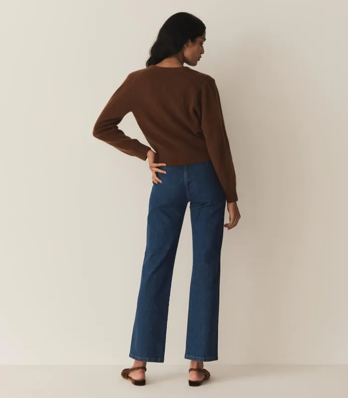 Knitwear Women DEN Fairchild Cashmere Cardigan Cordovan Knitwear Women DEN Fairchild Cashmere Cardigan Cordovan