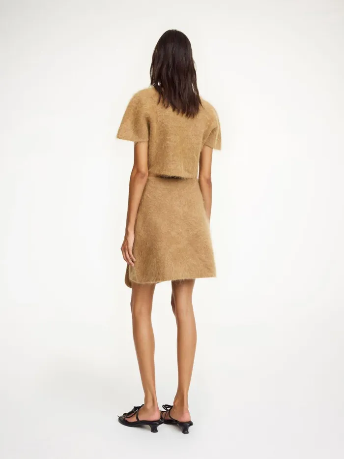 Krissah Mini Skirt Tobacco Brown Women By Malene Birger Knitwear