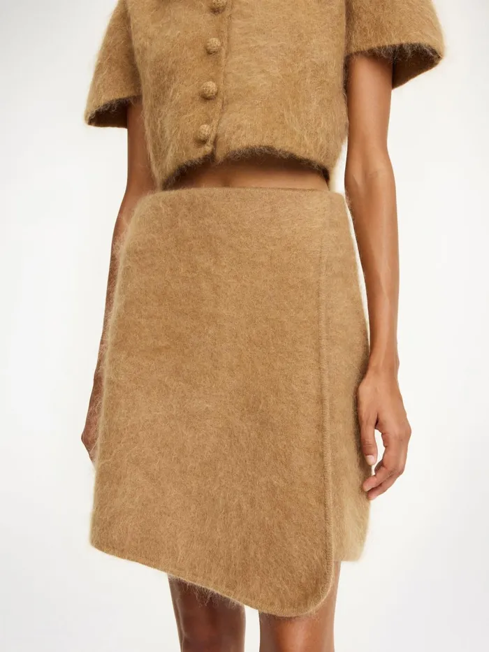 Krissah Mini Skirt Tobacco Brown Women By Malene Birger Knitwear