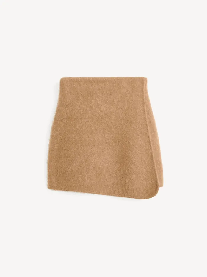 Krissah Mini Skirt Tobacco Brown Women By Malene Birger Knitwear