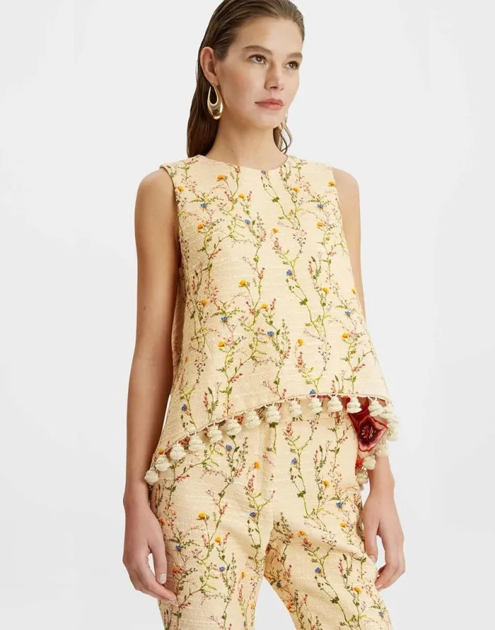 La Scala Top Primavera Cream Women La Double J Shirts and Tops
