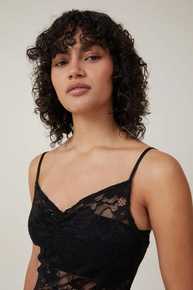 Lace Slip Maxi Dress Black Women Cotton On Dresses