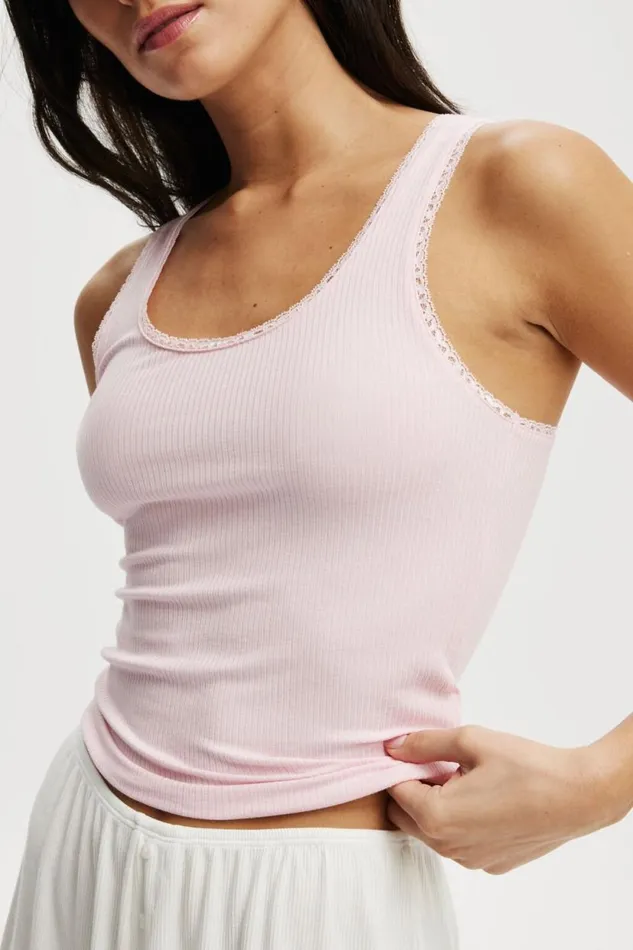 Lacey Racer Back Cami French Fairy Tale Marle Women Cotton On Pajamas Lacey Racer Back Cami French Fairy Tale Marle Women Cotton On Pajamas