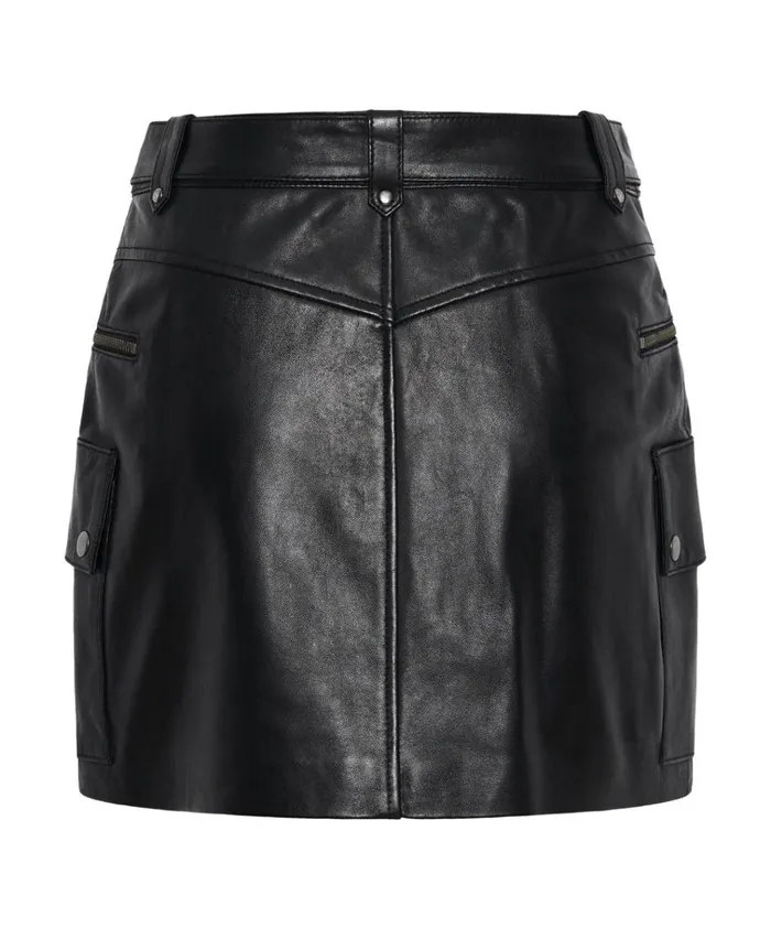 LEATHER BIKER MINI SKIRT Women One Teaspoon Bottoms LEATHER BIKER MINI SKIRT Women One Teaspoon Bottoms