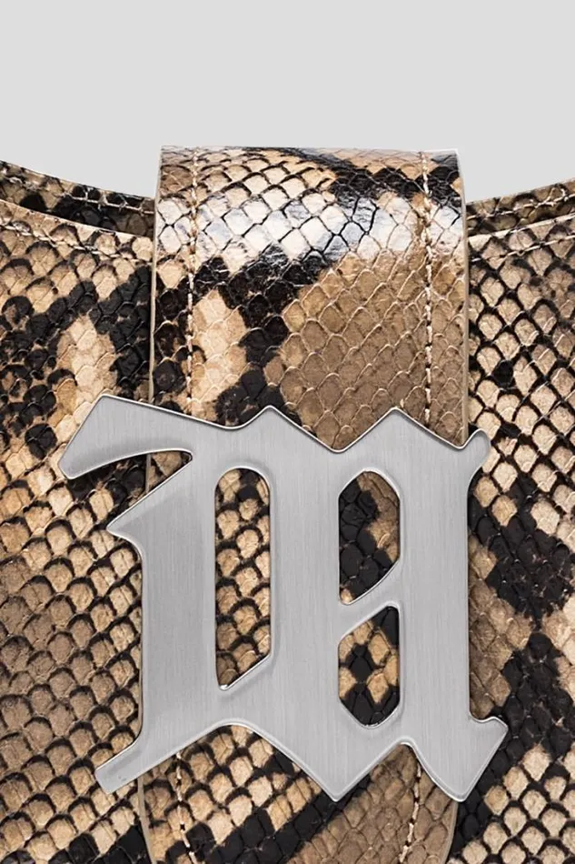 Leather Shoulder Bag Small Snakeskin Snakeskin Beige Women MISBHV Bags