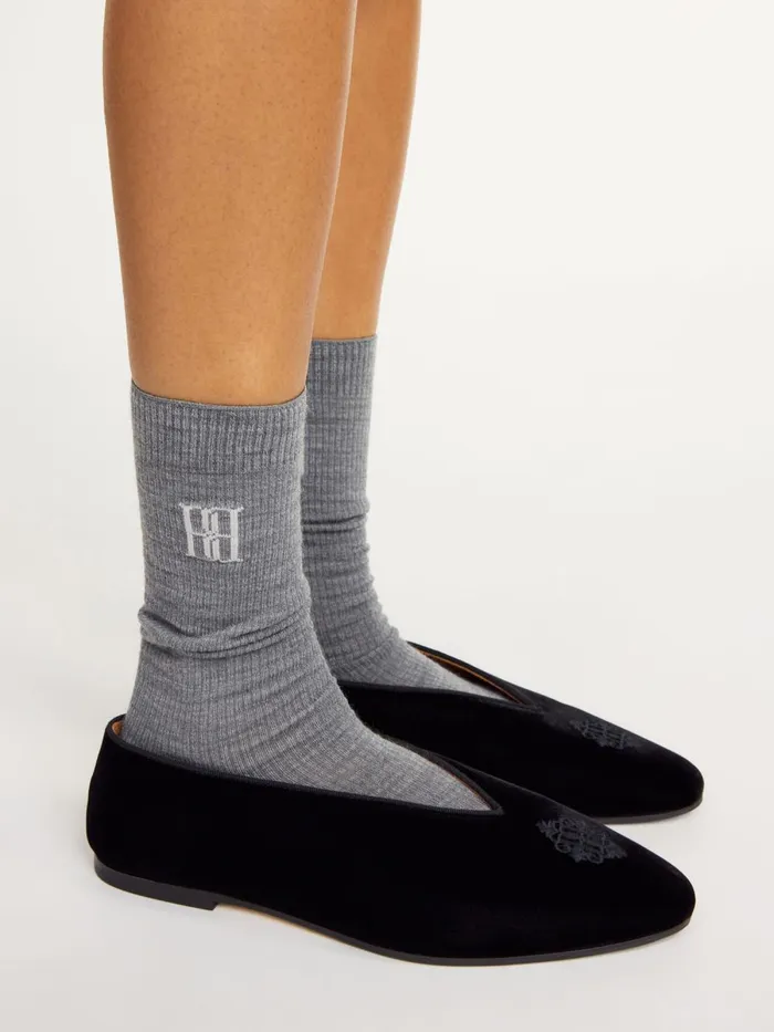 Leiano WoolBlend Socks Grey Melange Women By Malene Birger Other Accessories